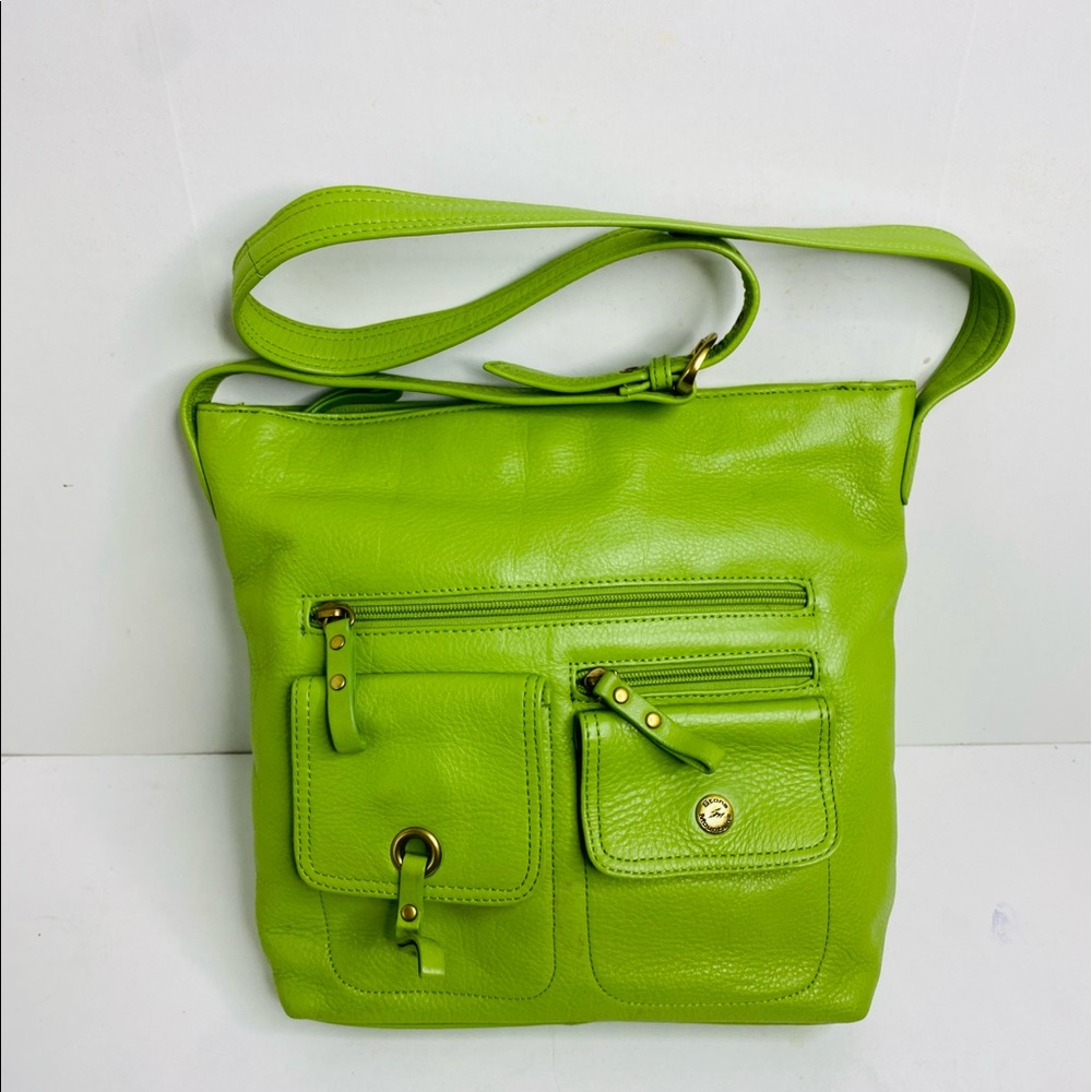 NEON GREEN STONE MOUNTAIN CROSSBODY BAG